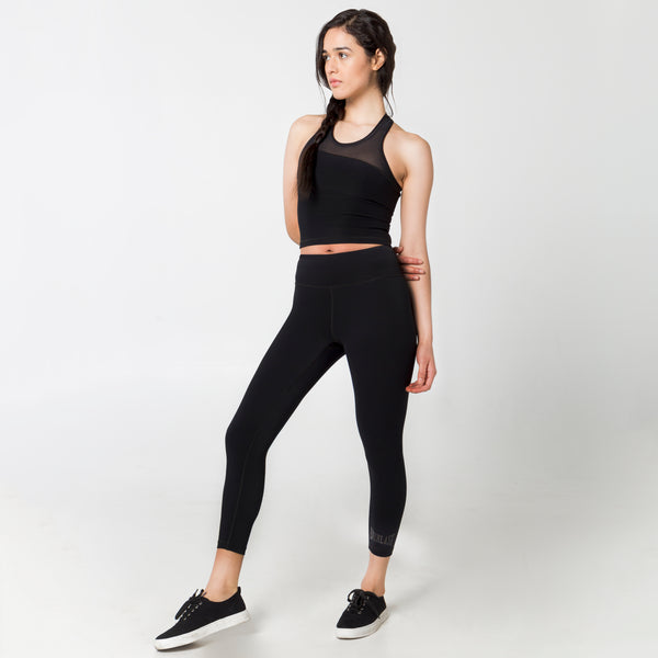 Everlast Women's Compression Middie Sports Bra Black