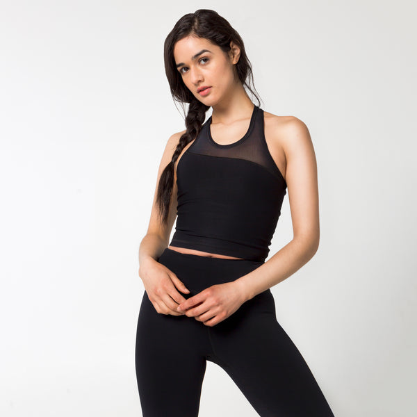 everlast Women's Compression Middie Sports Bra Black