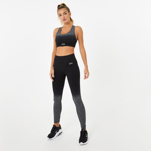 Everlast Women's Seamless Ombre Crop Bra Black/Grey