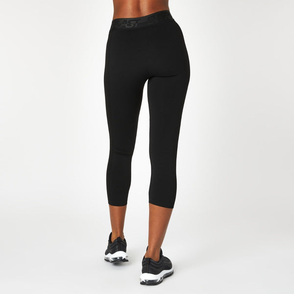 Everlast Women's Seamless Panelled Capri Leggings Black