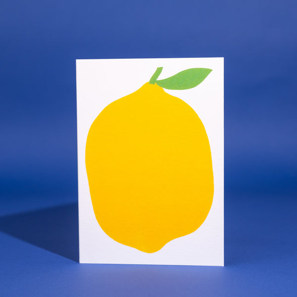 Evermade Big Lemon Greetings Card By Marcello Velho
