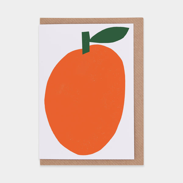 evermade Big Orange Greetings Card by Marcello Velho