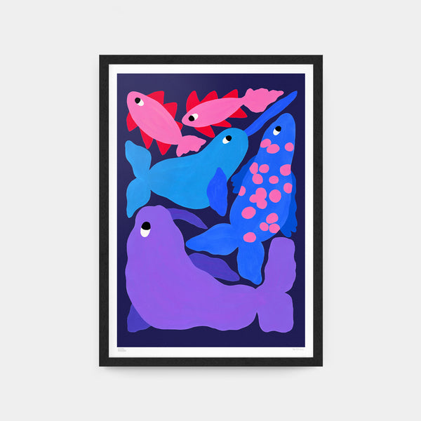 evermade Arctic Animals Art Print by Liv Lee