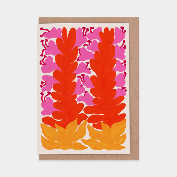 evermade Bromeliad Flowers Greetings Card