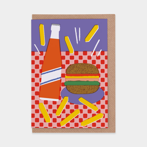 evermade Burger & Fries Greetings Card