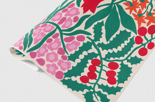 Evermade Christmas Flowers Gift Wrap