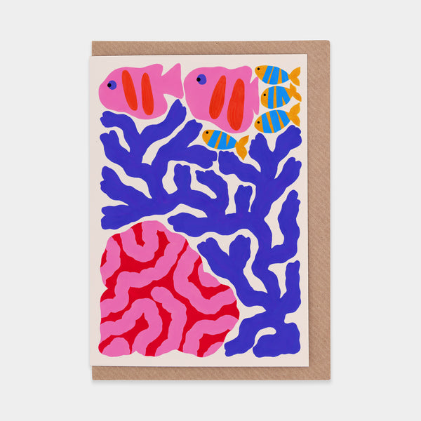 evermade Coral and Fish Greetings Card