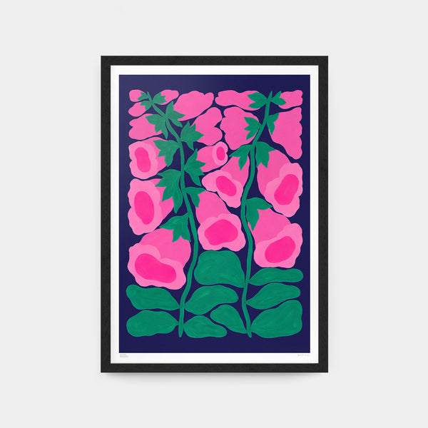 evermade Foxglove (Pink) Art Print by Liv Lee