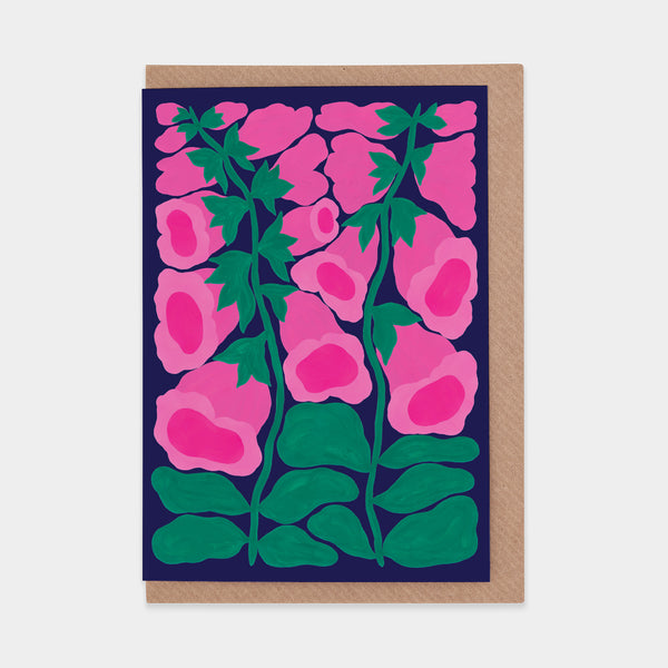 evermade Foxglove (Pink) Greetings Card