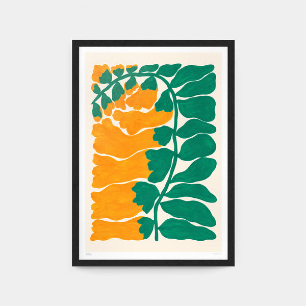 evermade Foxglove (Yellow) Art Print by Liv Lee