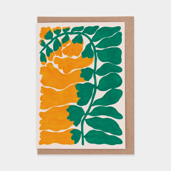 evermade Foxglove (Yellow) Greetings Card