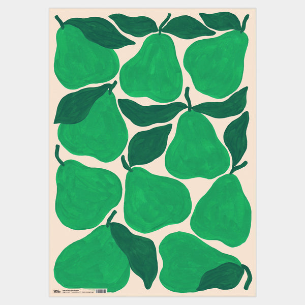 evermade Green Pears Gift Wrap