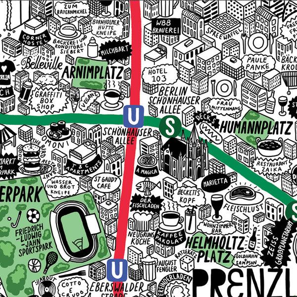 Evermade Hand Drawn Map Of Berlin