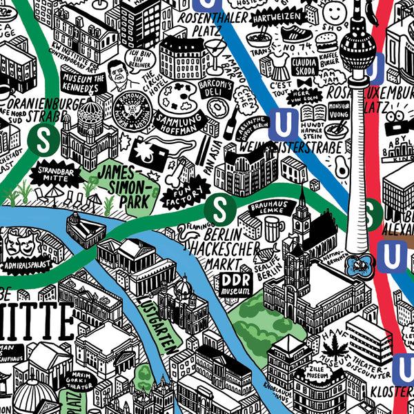 Evermade Hand Drawn Map Of Berlin