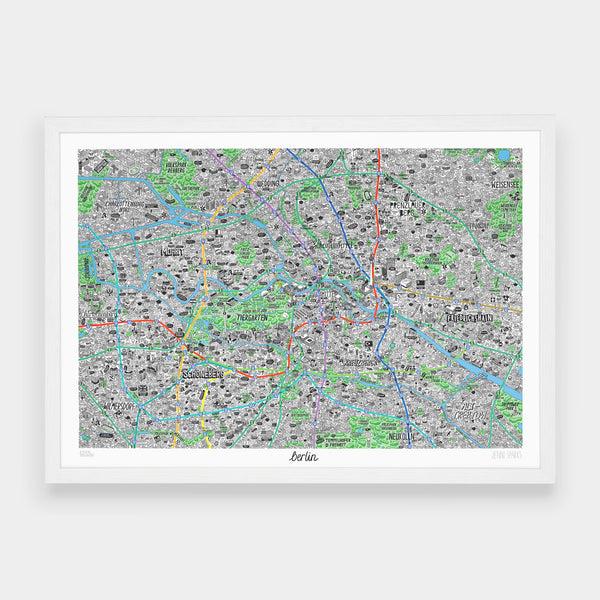 evermade Hand Drawn Map of Berlin