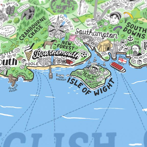 Evermade Hand Drawn Map Of Great Britain & Ireland