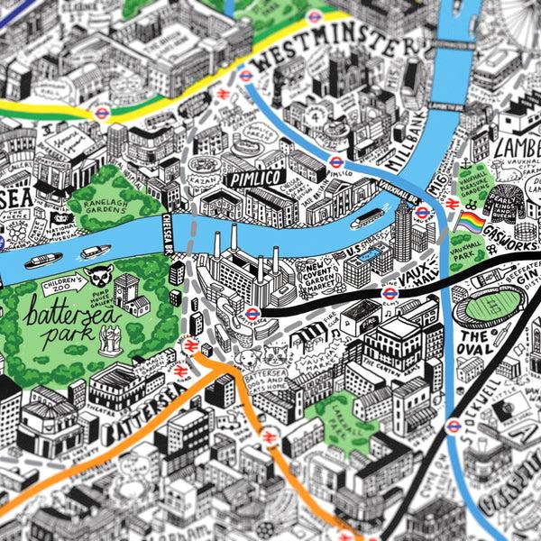 Evermade Hand Drawn Map Of London