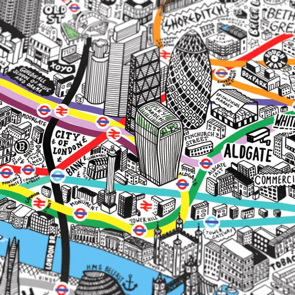 Evermade Hand Drawn Map Of London
