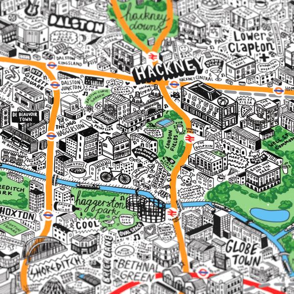 Evermade Hand Drawn Map Of London