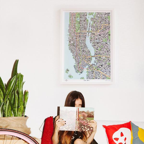 Evermade Hand Drawn Map Of New York