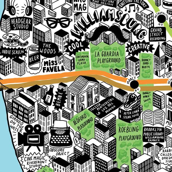 Evermade Hand Drawn Map Of New York