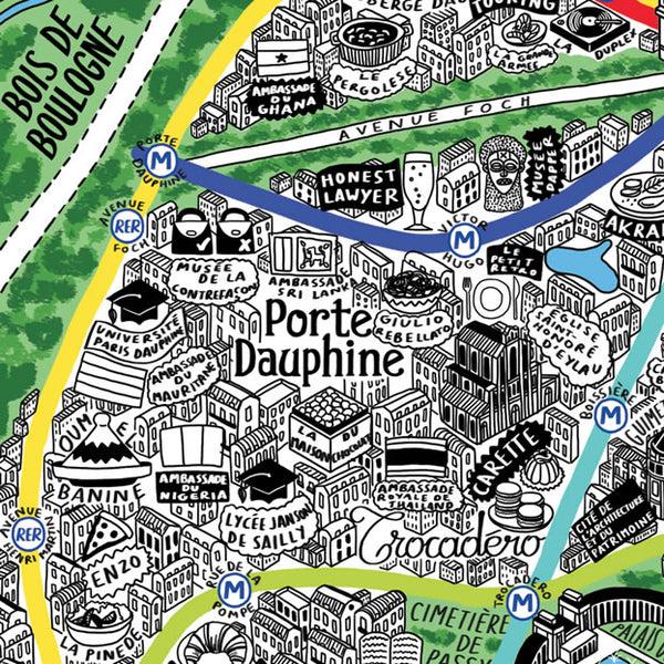 Evermade Hand Drawn Map Of Paris