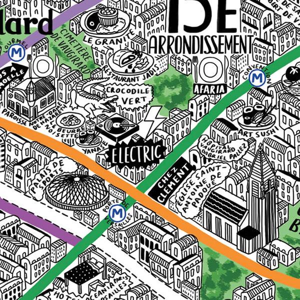 Evermade Hand Drawn Map Of Paris