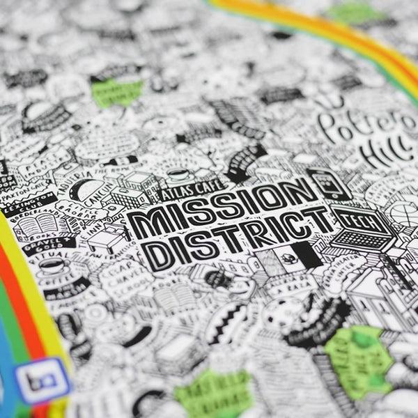 Evermade Hand Drawn Map Of San Francisco