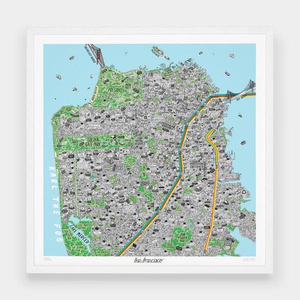 evermade Hand Drawn Map of San Francisco