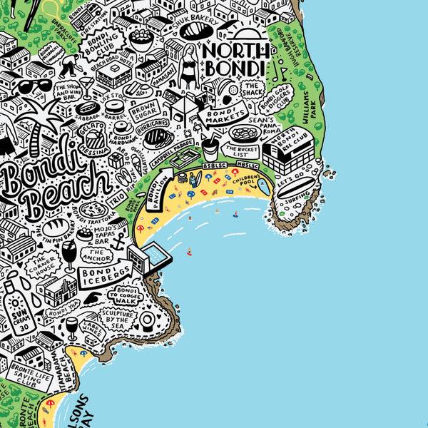 Evermade Hand Drawn Map Of Sydney