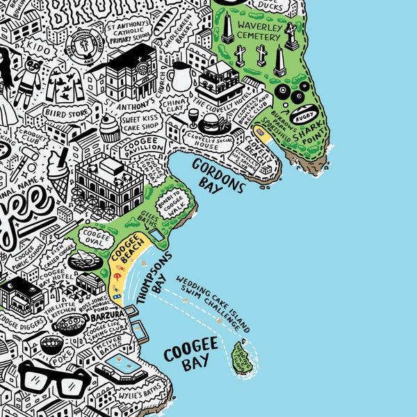 Evermade Hand Drawn Map Of Sydney