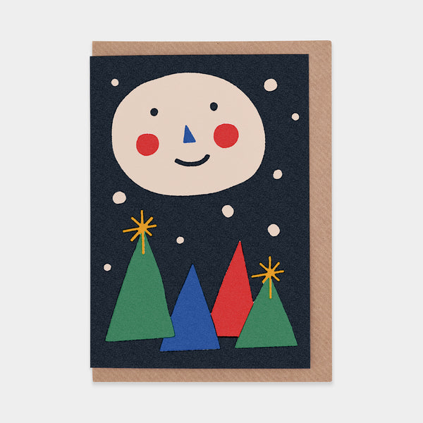 evermade Happy Moon Christmas Card by Sue Doeksen