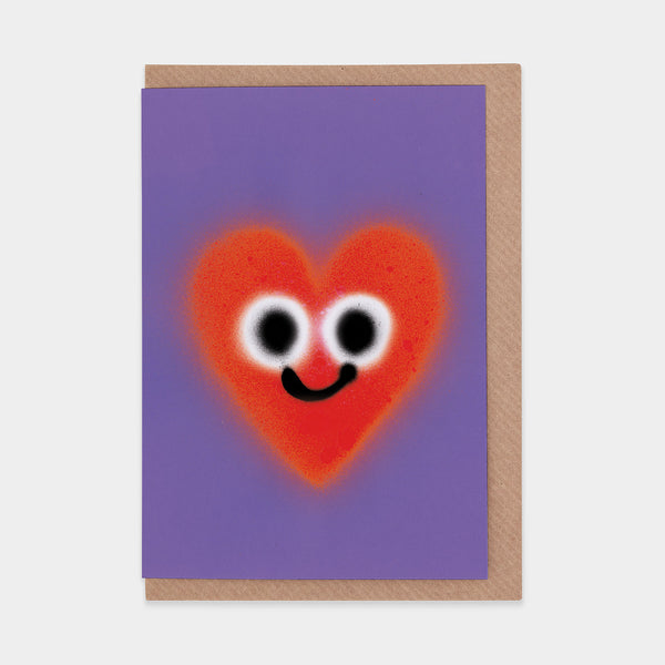 evermade Heart Greetings Card by Jon Burgerman