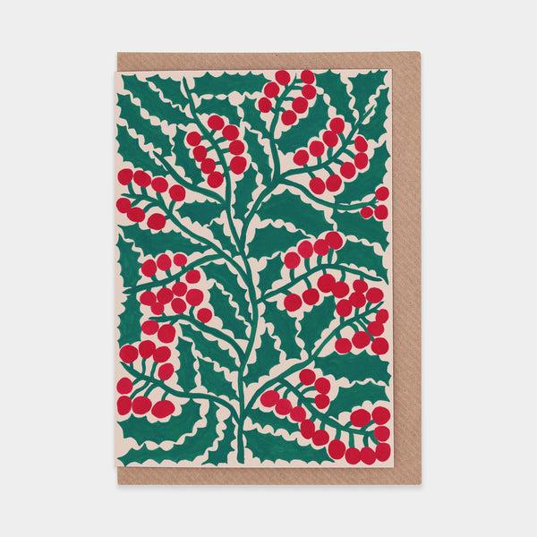 evermade Holly Greetings Card