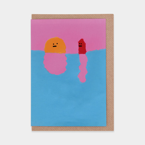 evermade Hotdog and Sun at Sunset Greetings Card