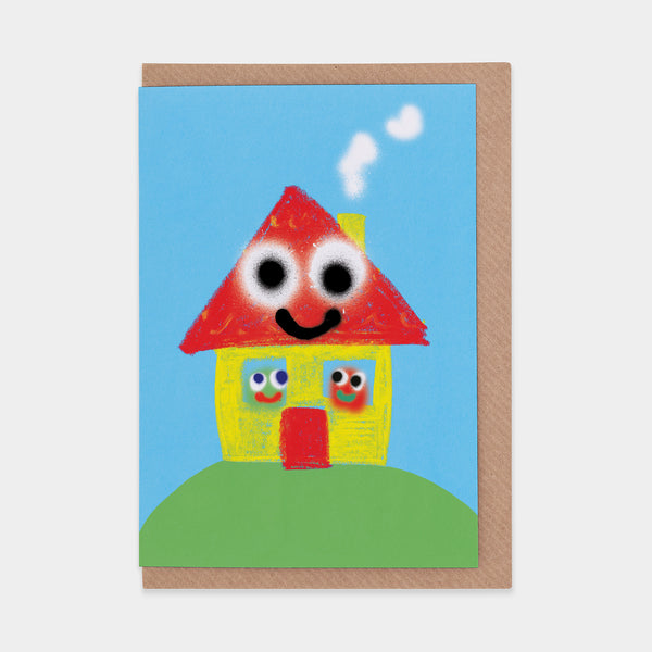 evermade House Greetings Card by Jon Burgerman