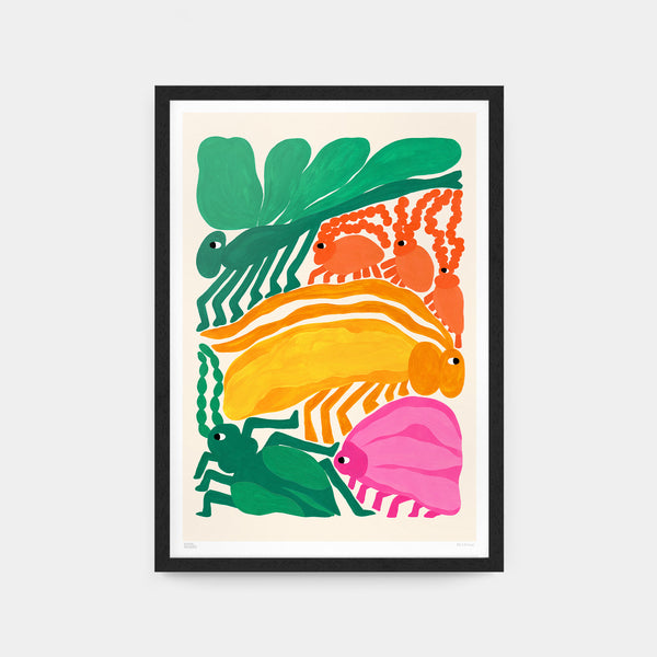 evermade Insects Art Print by Liv Lee