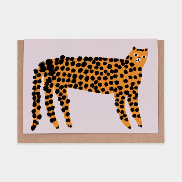 evermade Leopard Greetings Card by Marcello Velho