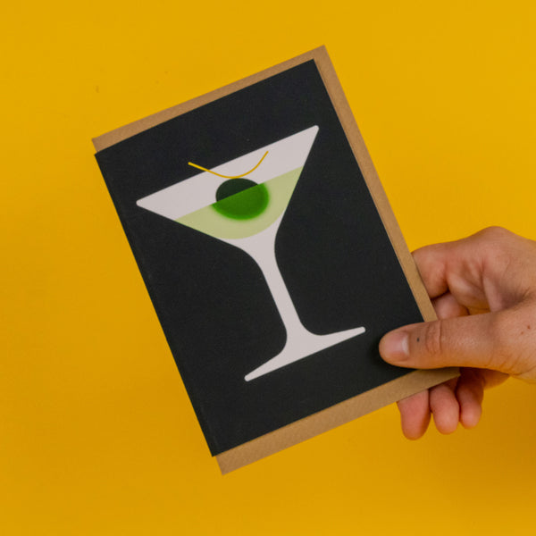 Evermade Martini Greetings Card By Giacomo Bagnara