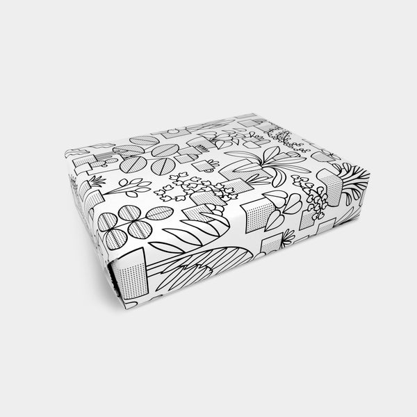 evermade Monochrome Pots Gift Wrap