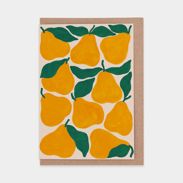 evermade Yellow Pears Greetings Card