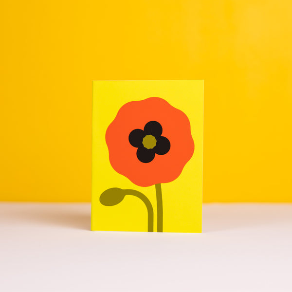 Evermade Red Poppy Greetings Card By Giacomo Bagnara