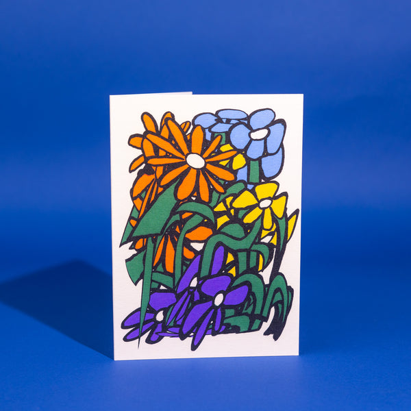 Evermade Rise & Fall Flower Field 1 Greetings Card By Marcello Velho