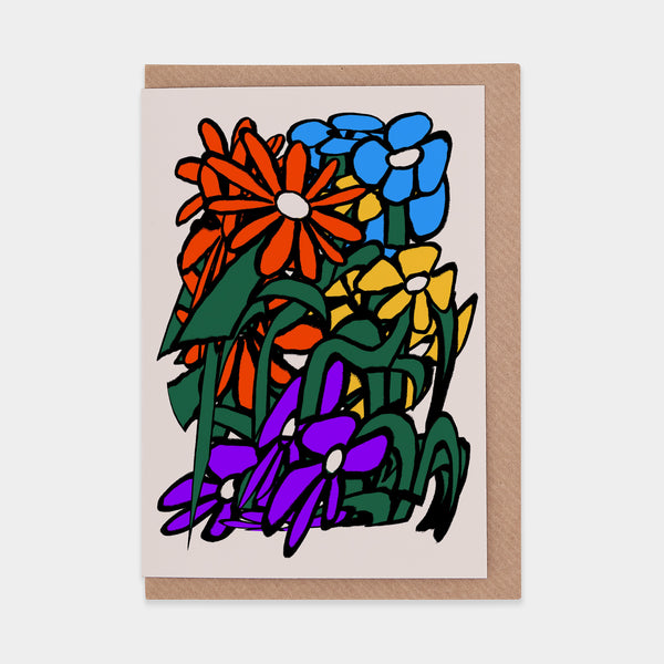 evermade Rise & Fall Flower Field 1 Greetings Card by Marcello Velho