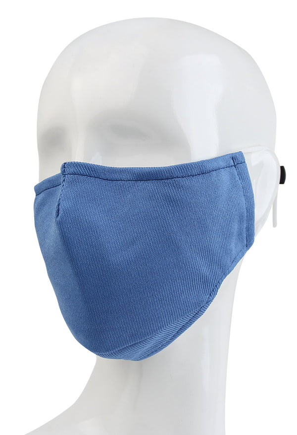 Everplush Company 3 Ply Reusable Face Mask Cerulean Blue Large 3 Pack