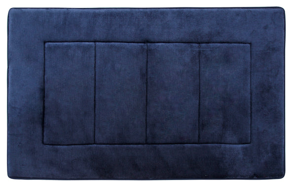 everplush company Activated Charcoal Memory Foam Bath Mat in Navy Blue Large 21 x 34 in