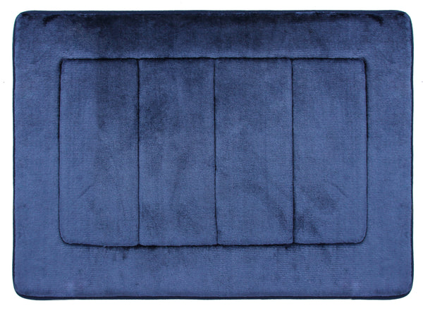 everplush company Activated Charcoal Memory Foam Bath Mat in Navy Blue 17 x 24 in