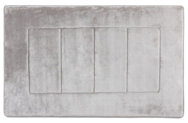 everplush company Activated Charcoal Memory Foam Bath Mat in Silver Large 21 x 34 in
