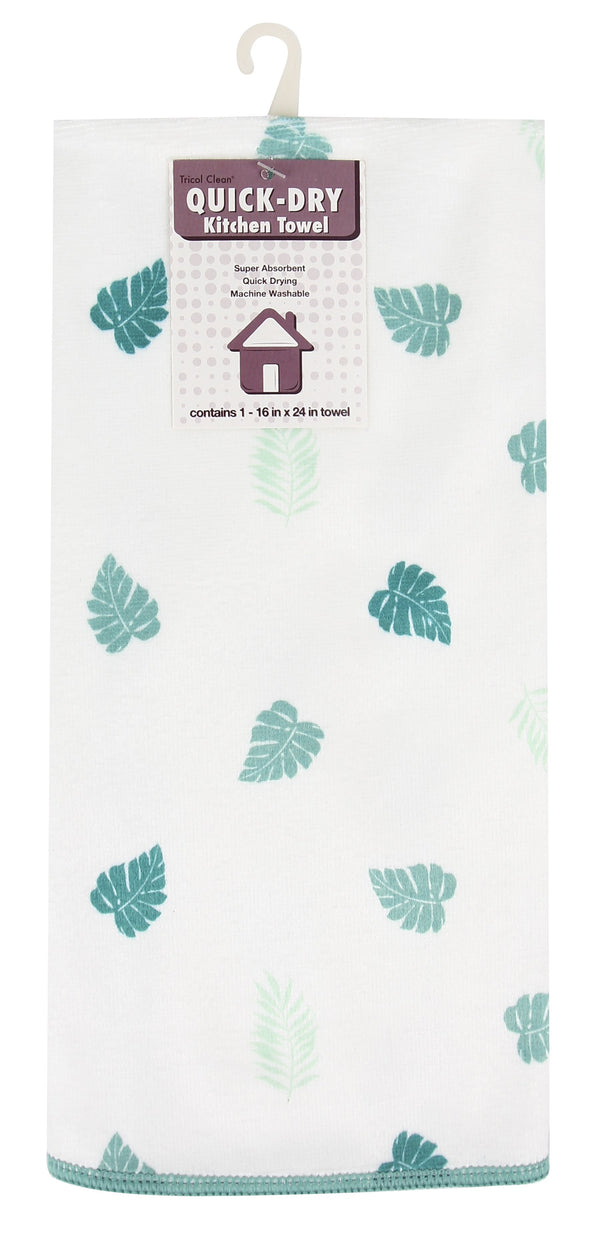 Everplush Company Botanical Print Microfiber Dish Towel