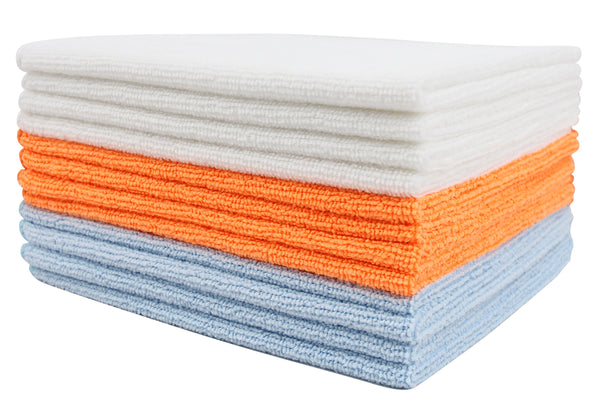 everplush company Certified Recycled Microfiber Cleaning Cloths 12 Pack 3 Colors